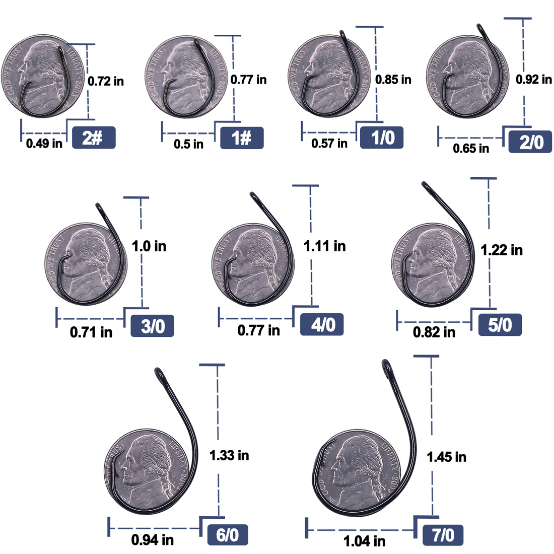 9KM 25-50Pcs Inline Wide Gap C - огляд і ціна Fishing Hook Offset